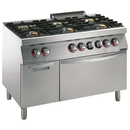 Modular Cooking Range Line EVO700 6-Burner Gas Range on Electric Oven with Cupboard 372152